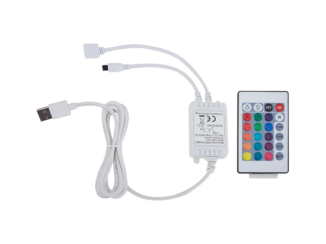 Cadre de lit avec LED Blanc Similicuir 180 x 200 cm