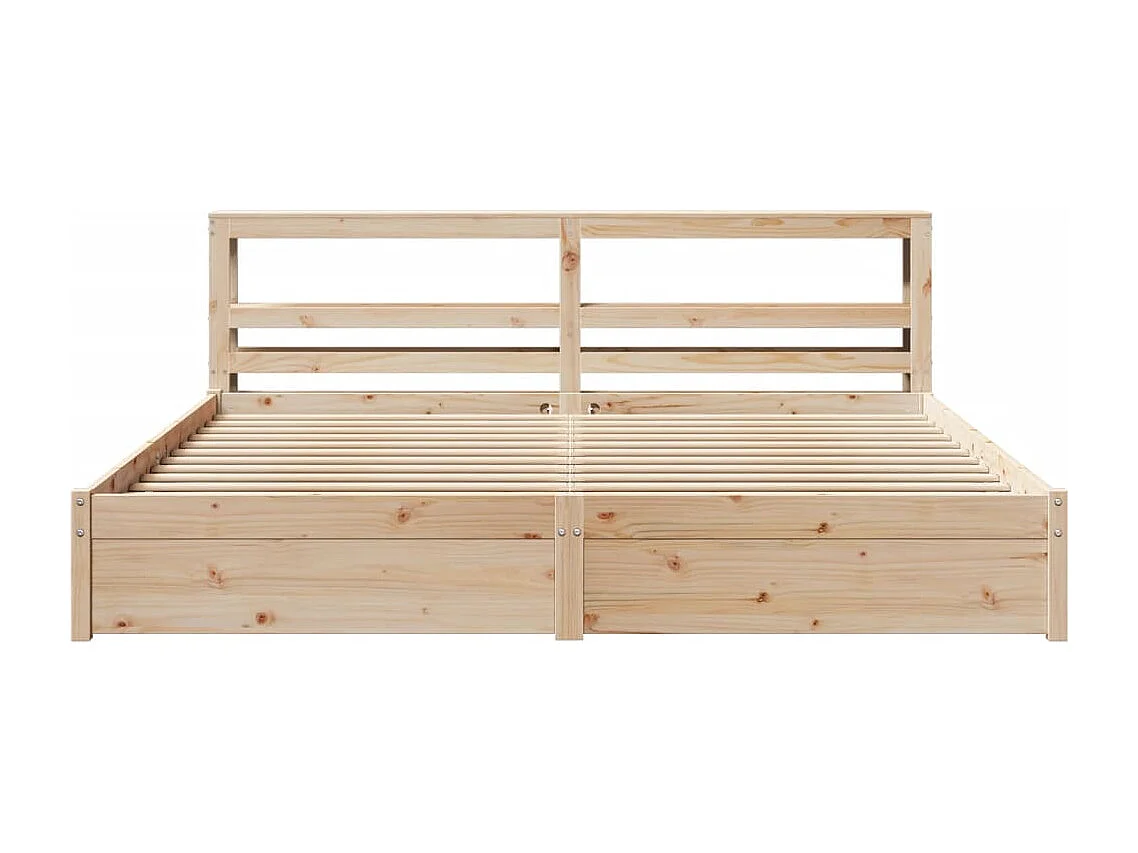 Cadre de lit avec tête de lit sans matelas 200x200 cm