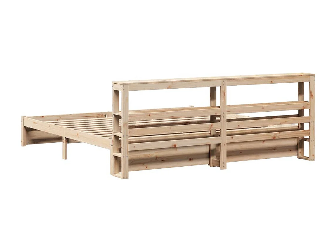 Cadre de lit avec tête de lit sans matelas 200x200 cm