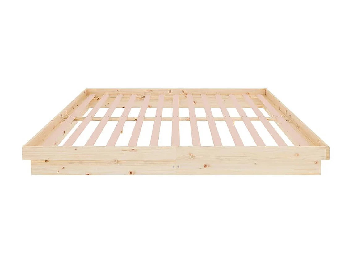 Cadre de lit bois massif 200x200 cm