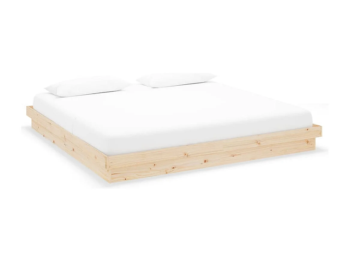 Bedframe zonder matras massief hout 200x200 cm