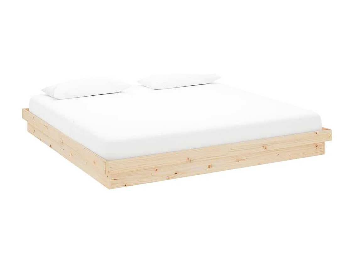 Bedframe zonder matras massief hout 200x200 cm