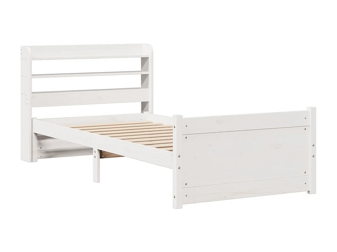 Bedframe met hoofdeinde zonder matras 90x190 cm wit