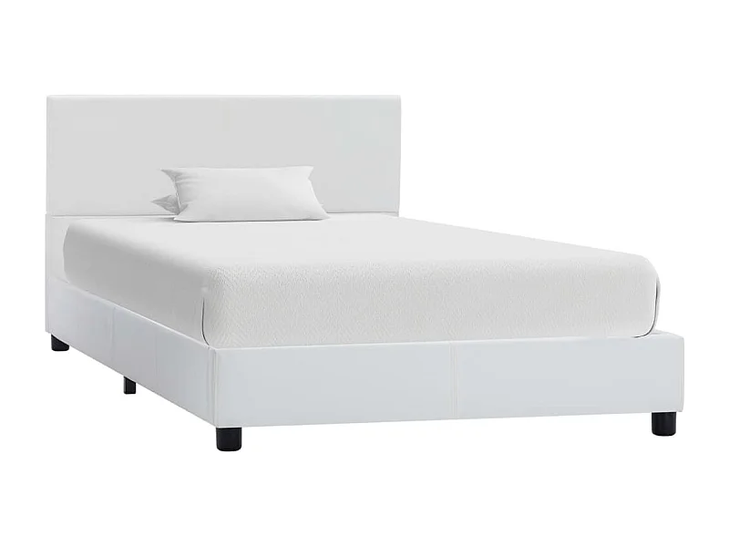 Cadre de lit Blanc Similicuir 90 x 200 cm