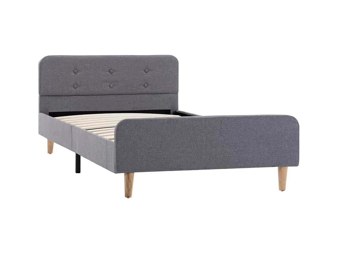 Cadre de lit Gris clair Tissu 100 x 200 cm