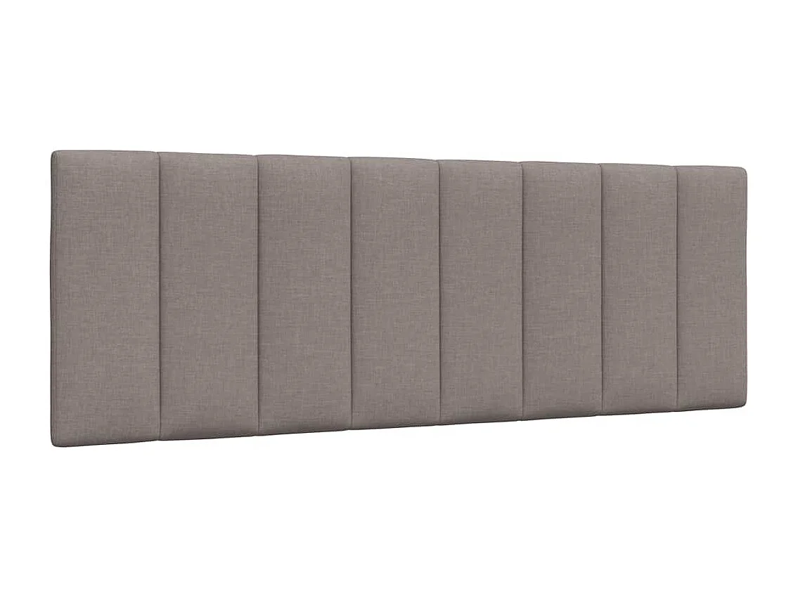 Bed met matras "Hanko" stof taupe 140x190 cm