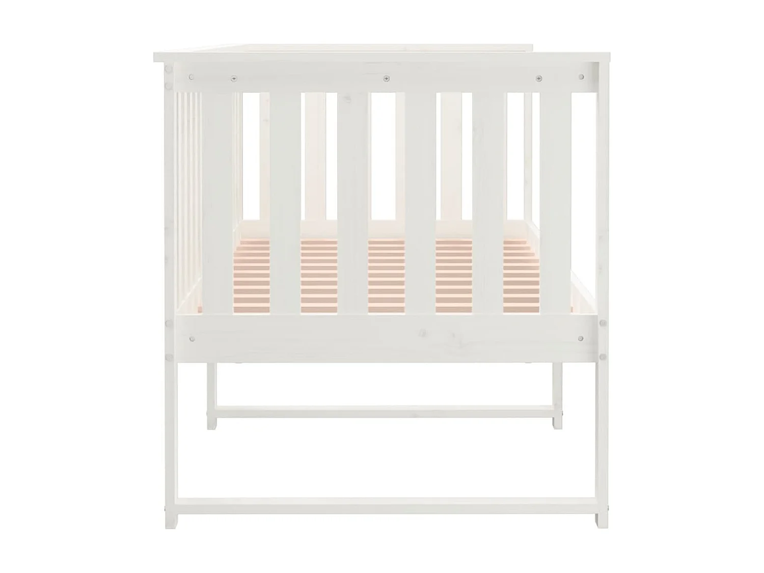 Lit de jour Blanc 80x200 cm Bois de pin massif