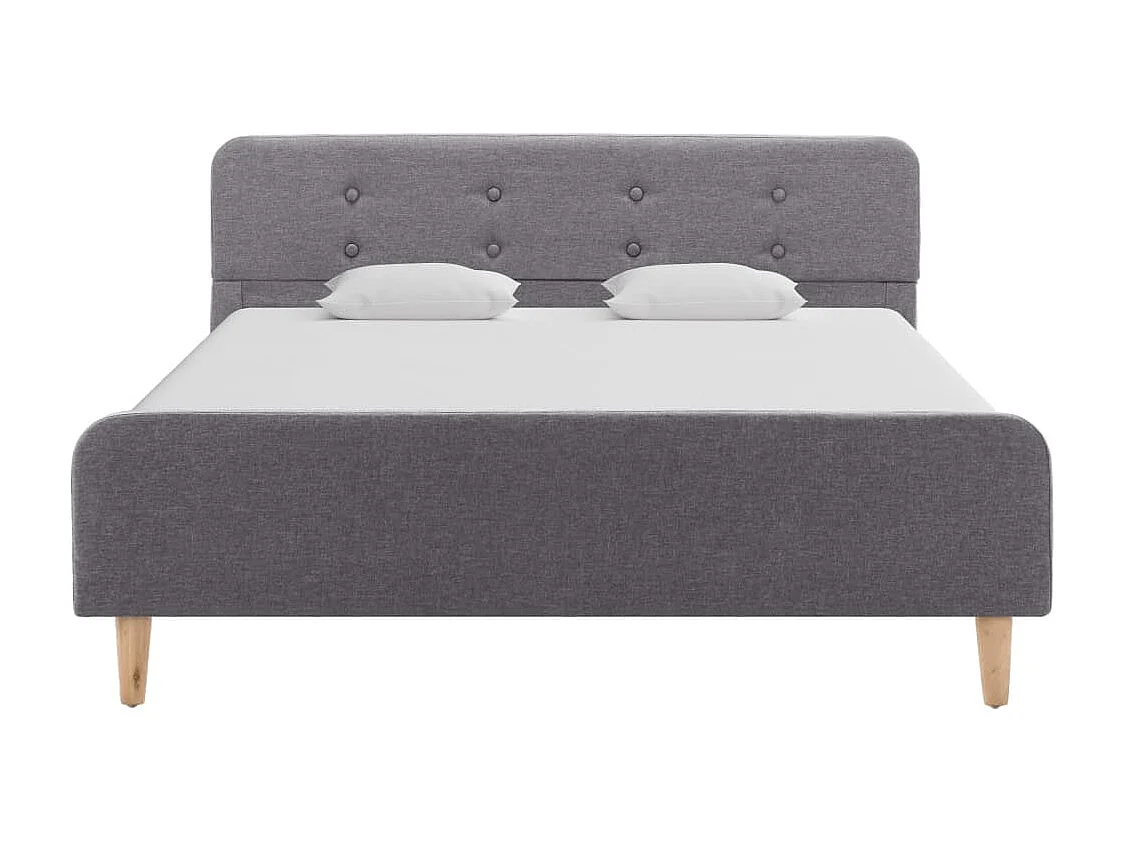 Cadre de lit Gris clair Tissu 120 x 200 cm