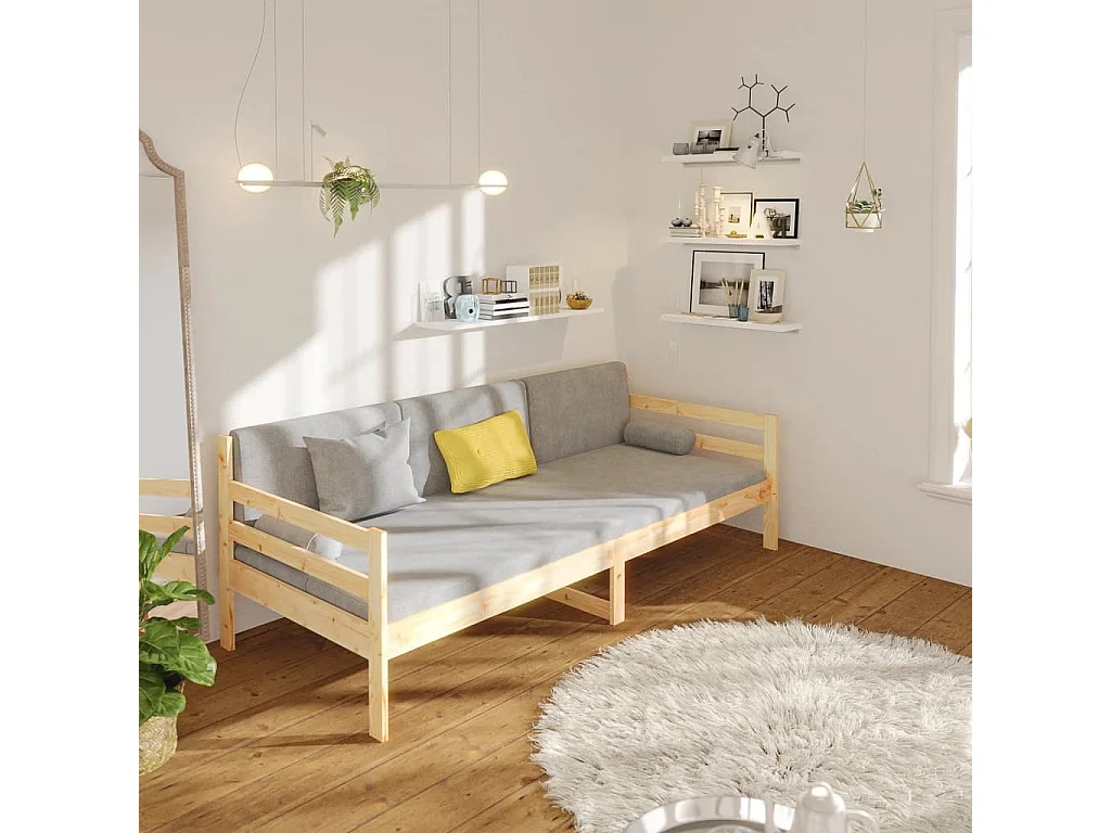 Lit de jour 80x200 cm Bois de pin massif