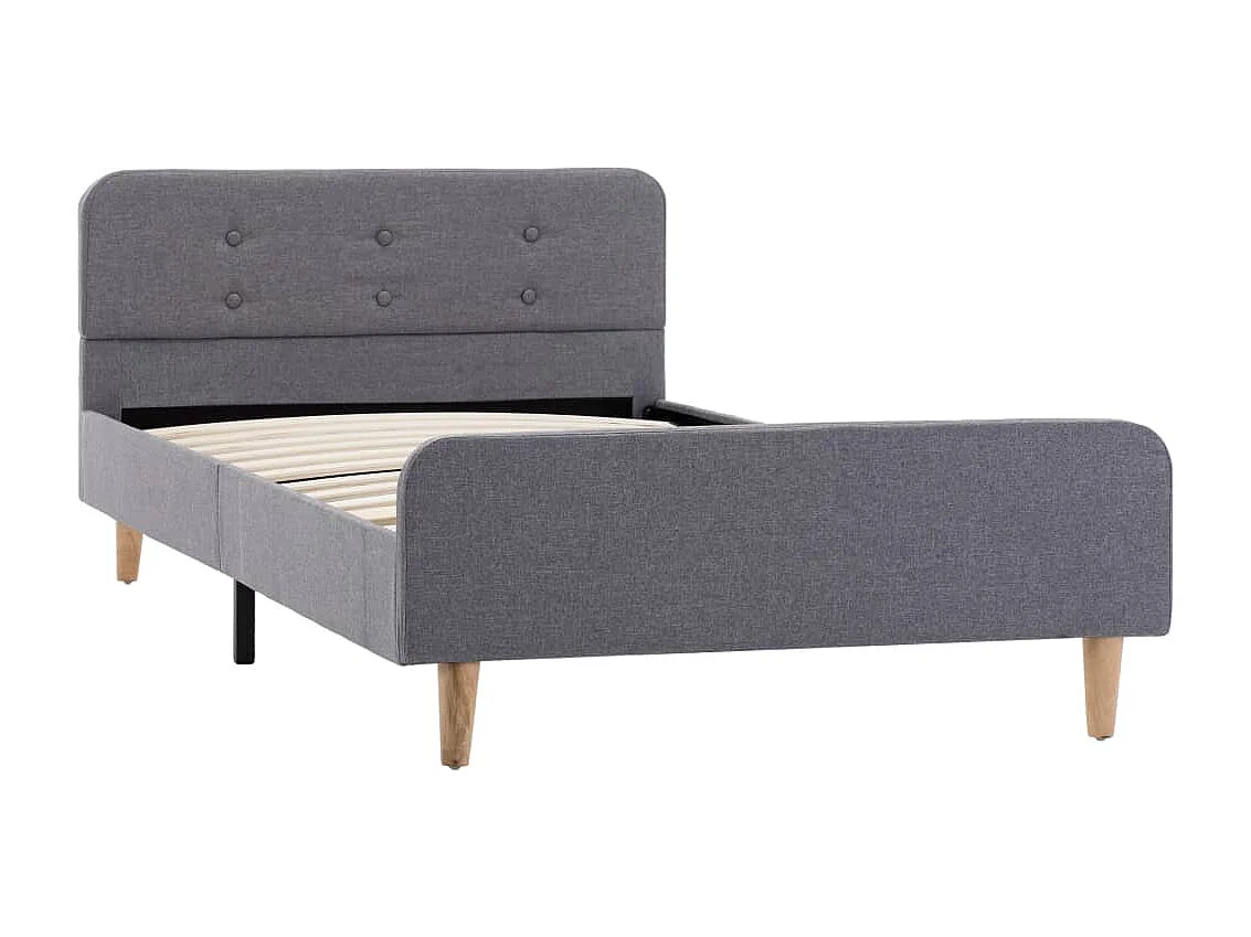 Cadre de lit Gris clair Tissu 90 x 200 cm