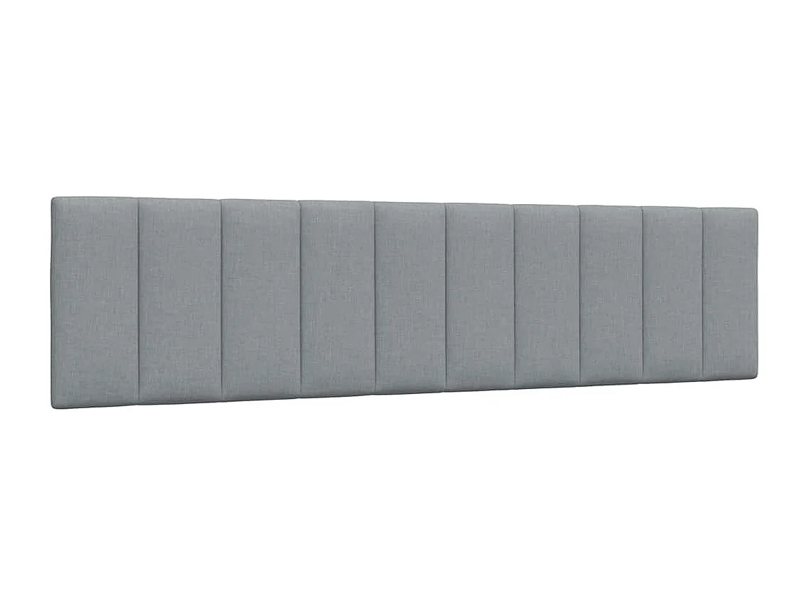 Lit avec matelas gris clair 200x200 cm tissu