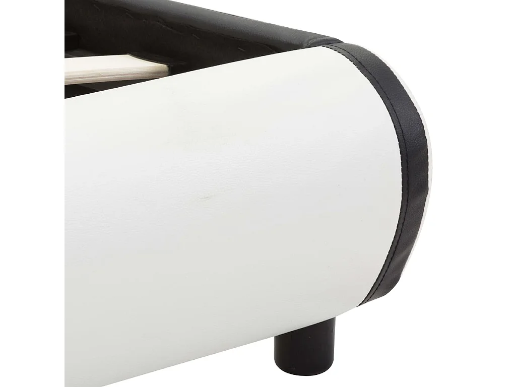 Cadre de lit avec tiroirs Blanc Similicuir 140 x 200 cm