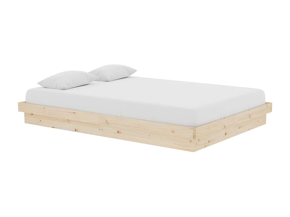 Estrutura de cama 140x200 cm madeira maciça
