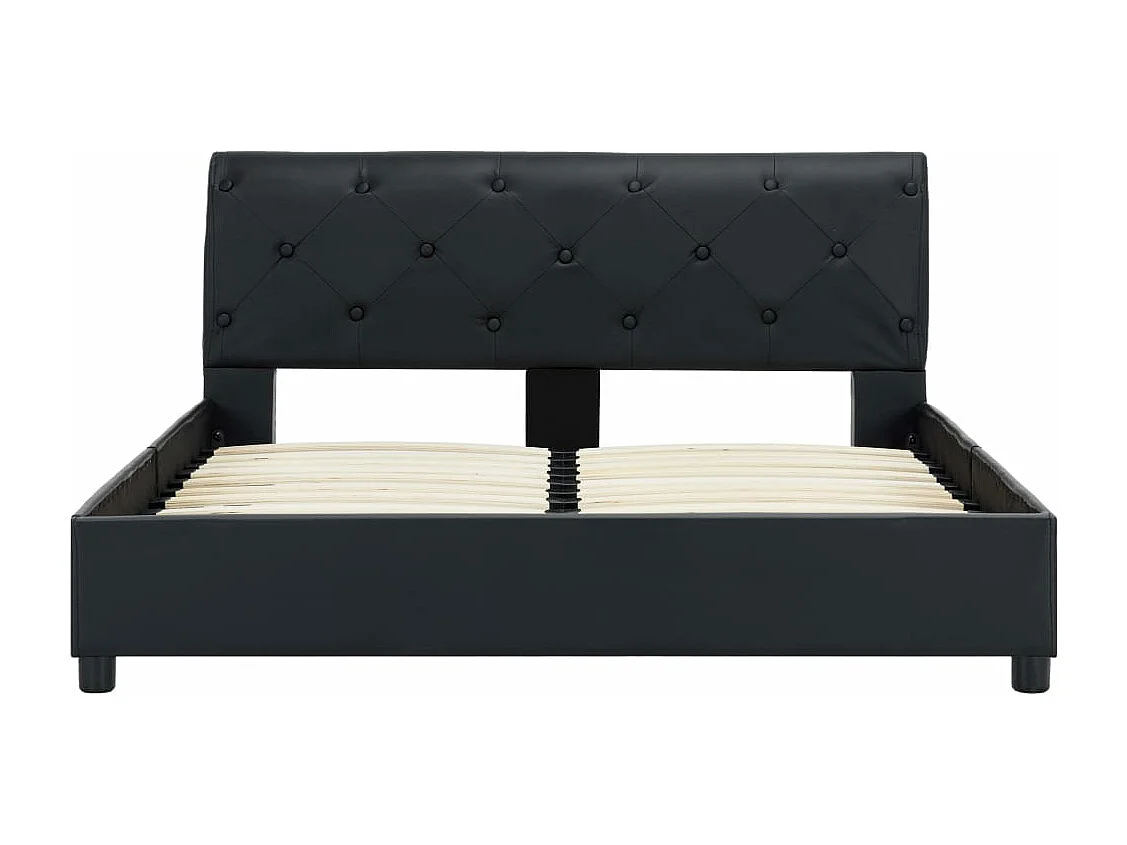 Cadre de lit Noir Similicuir 120 x 200 cm