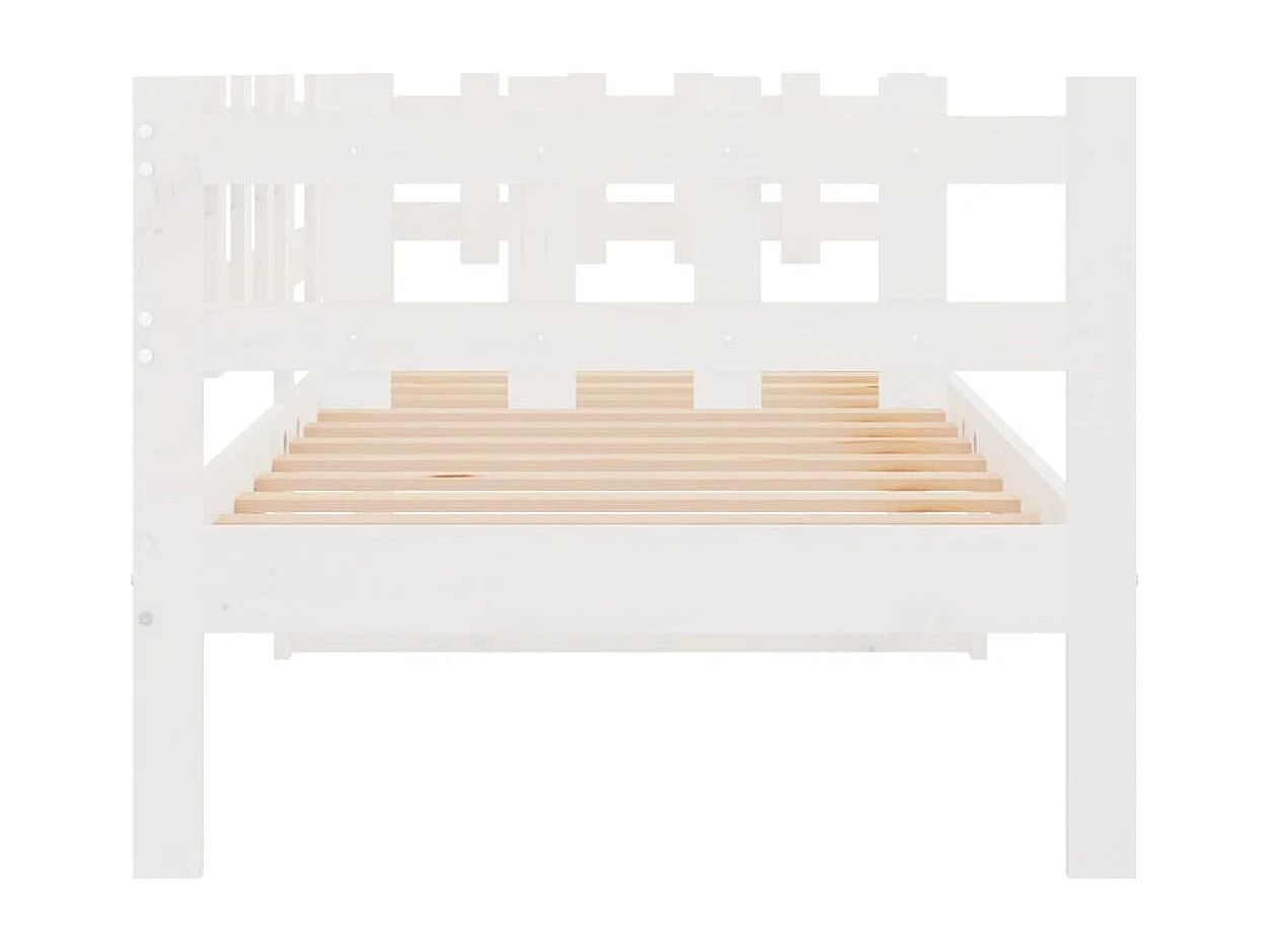Lit de jour Blanc 90x190 cm Bois de pin massif