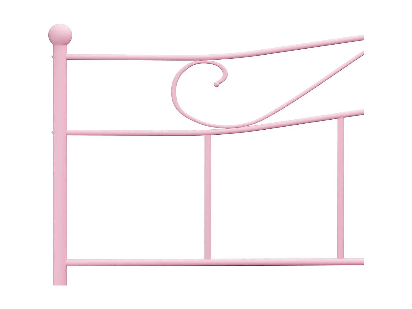 Cadre de lit Rose Métal 200x200 cm