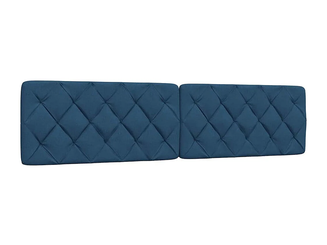 Lit avec matelas bleu 200x200 cm tissu