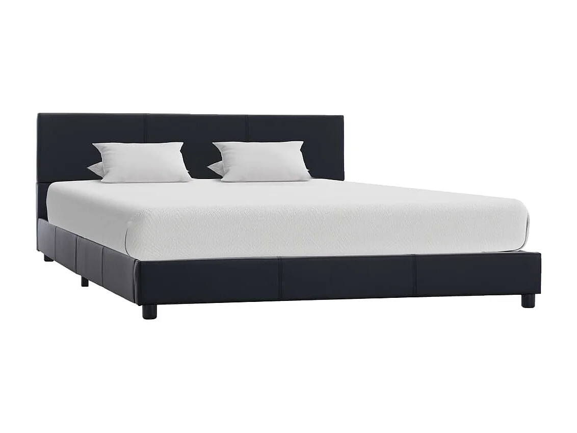 Bedframe kunstleer zwart 160x200 cm