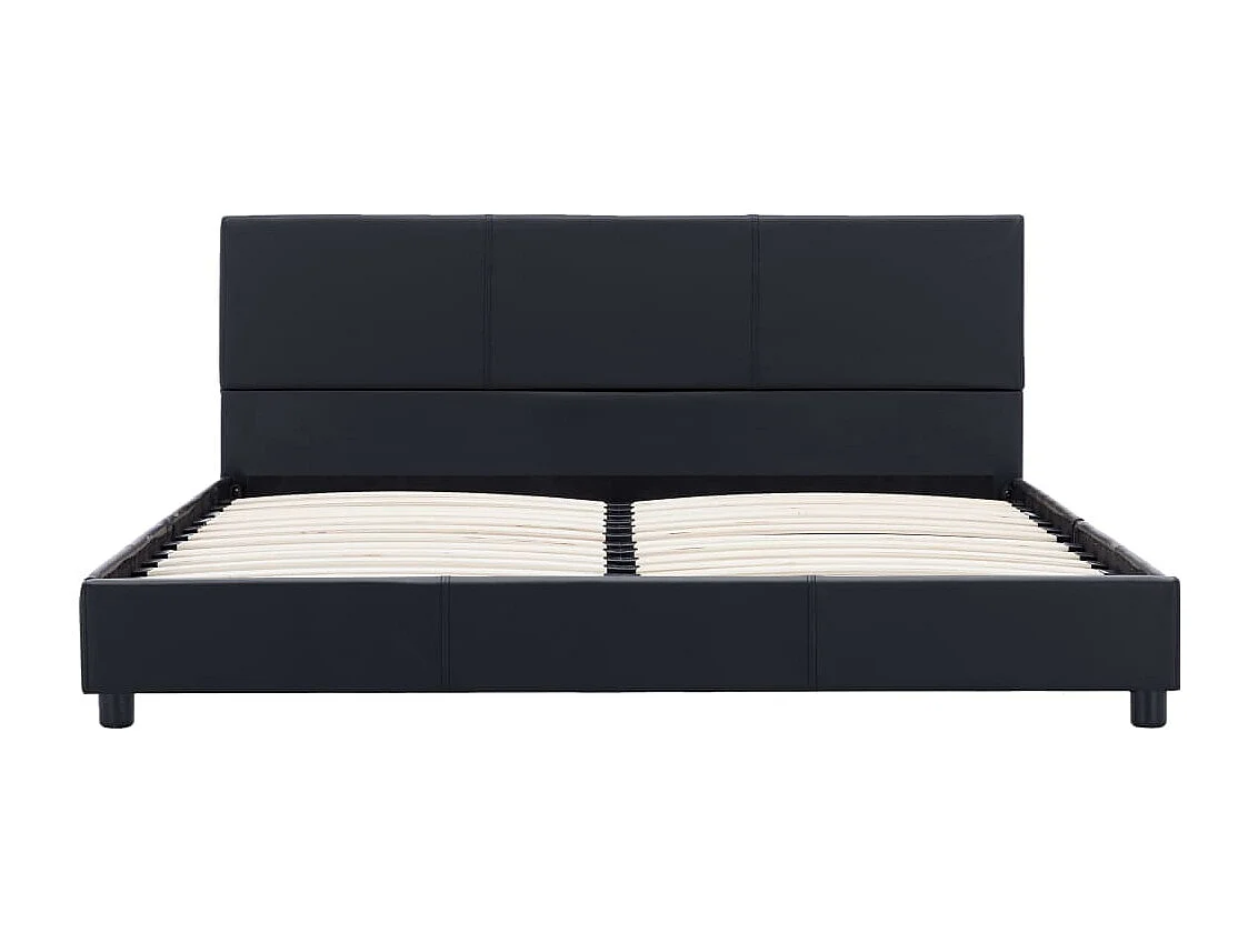 Bedframe kunstleer zwart 160x200 cm