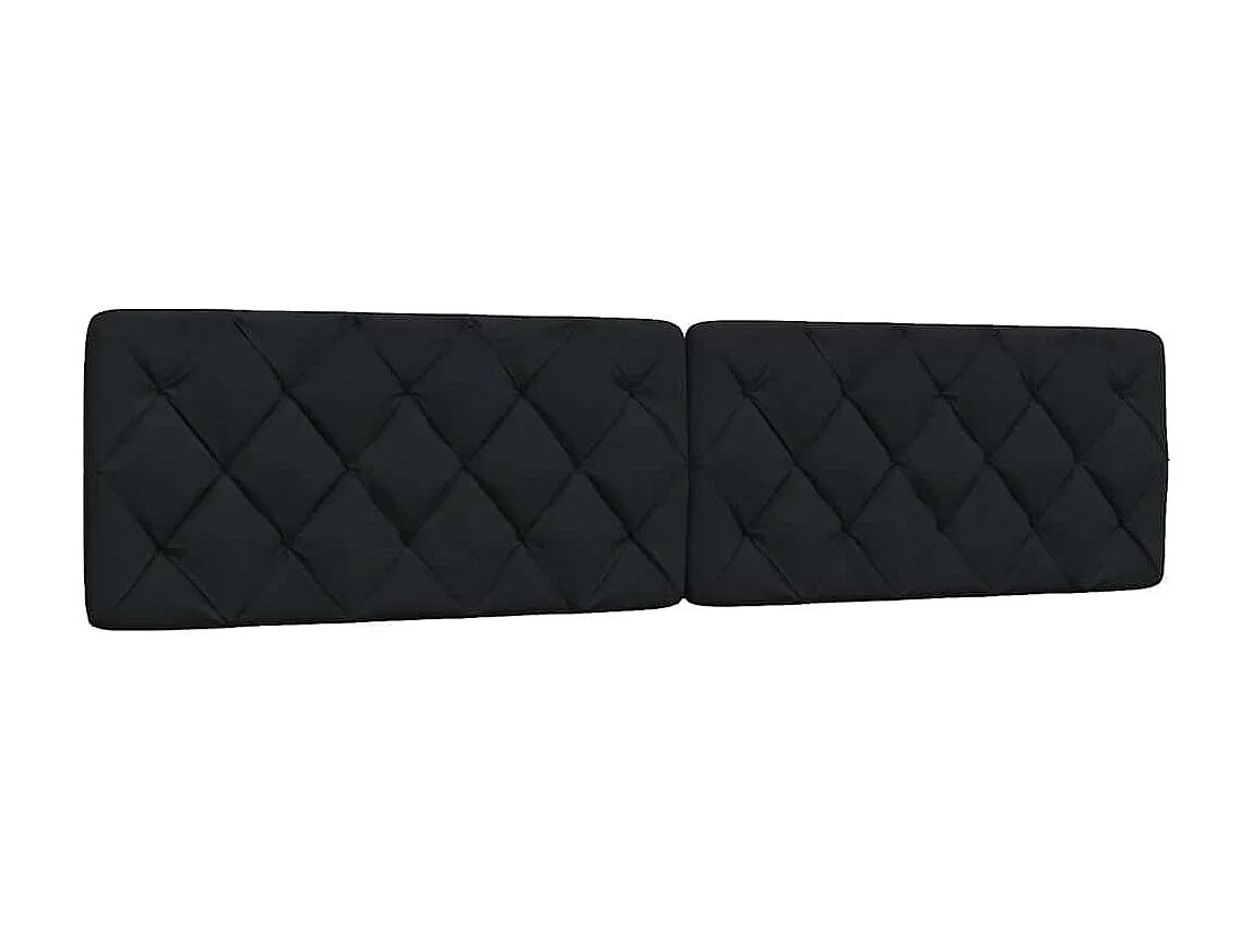 Lit avec matelas noir 200x200 cm tissu