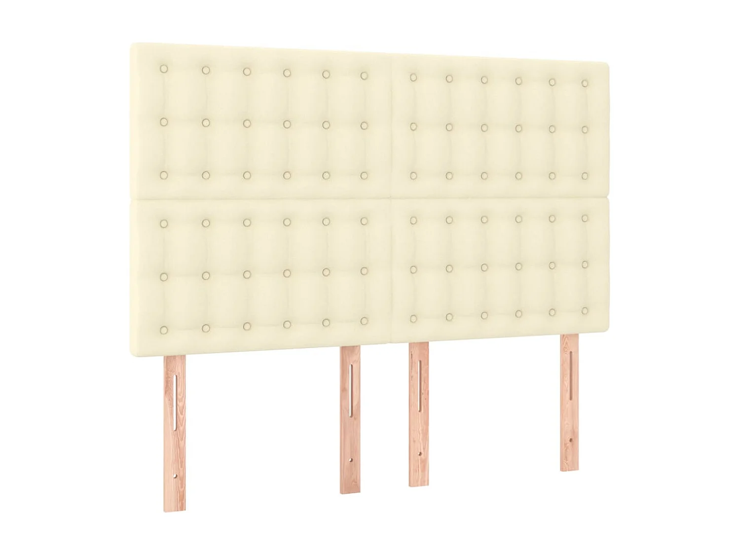 Cadre de lit avec tête de lit Crème 140x190 cm Similicuir