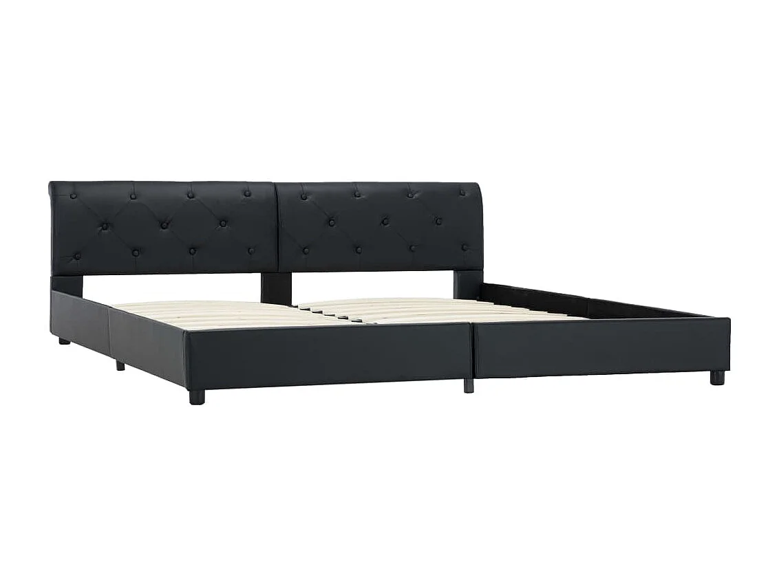 Cadre de lit Noir Similicuir 180 x 200 cm