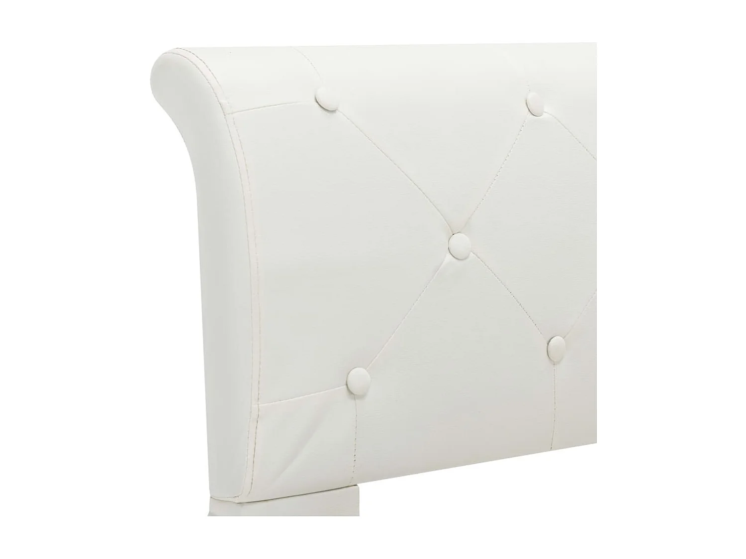 Cadre de lit Blanc Similicuir 180 x 200 cm