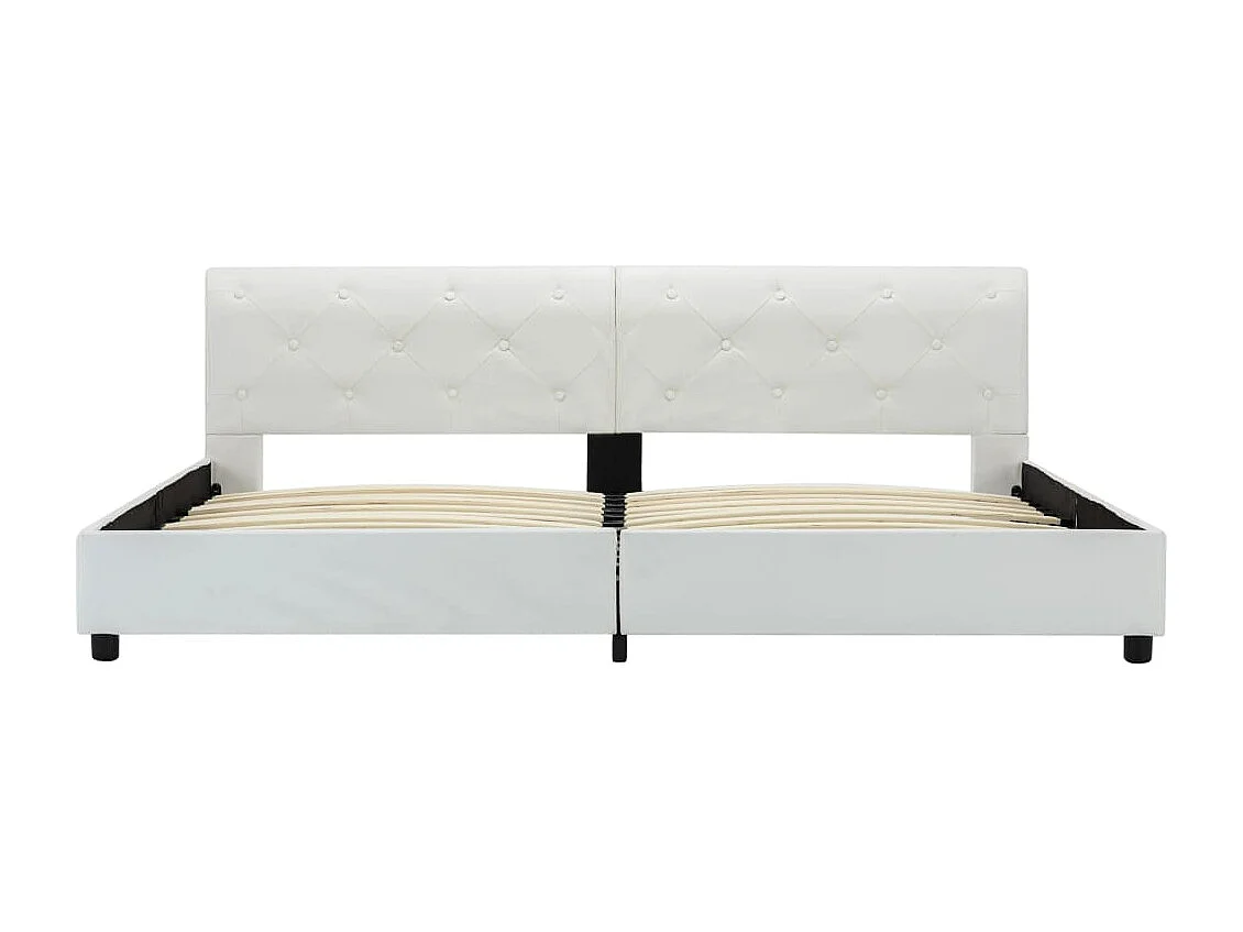 Cadre de lit Blanc Similicuir 180 x 200 cm