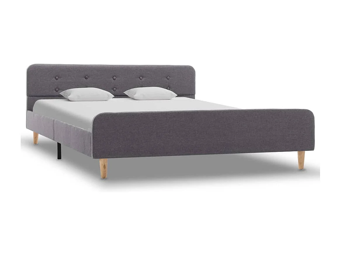 Cadre de lit Gris clair Tissu 160 x 200 cm