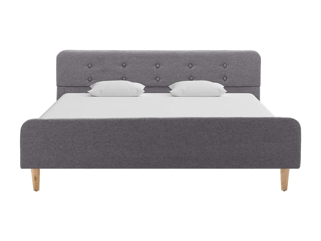 Cadre de lit Gris clair Tissu 160 x 200 cm