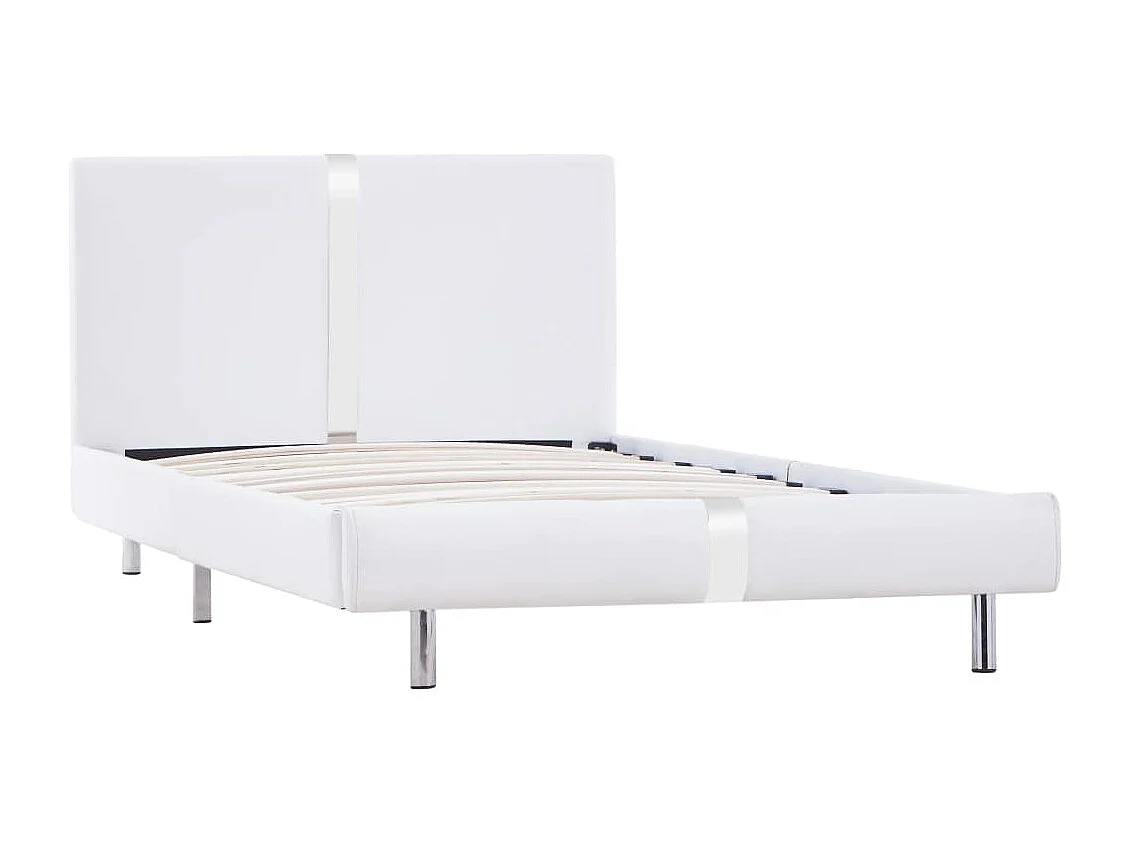 Cadre de lit Blanc Similicuir 90 x 200 cm