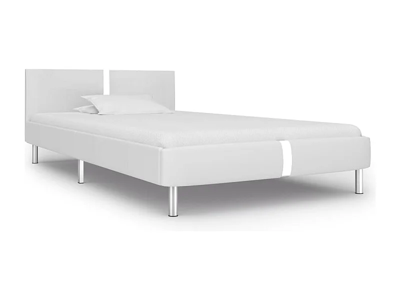 Cadre de lit Blanc Similicuir 90 x 200 cm