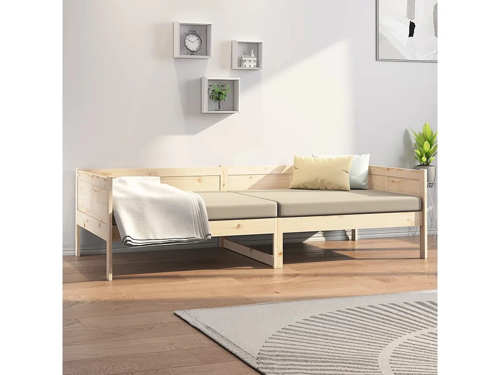 Lit de jour bois de pin massif 80x200 cm