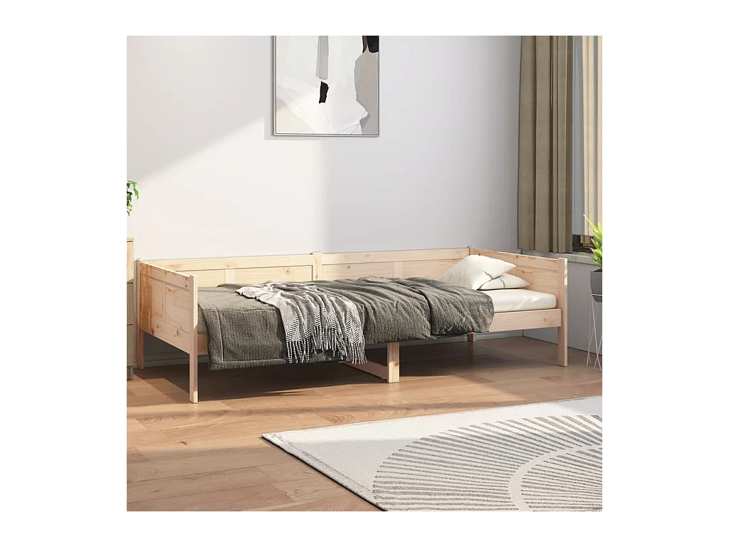 Lit de jour bois de pin massif 80x200 cm