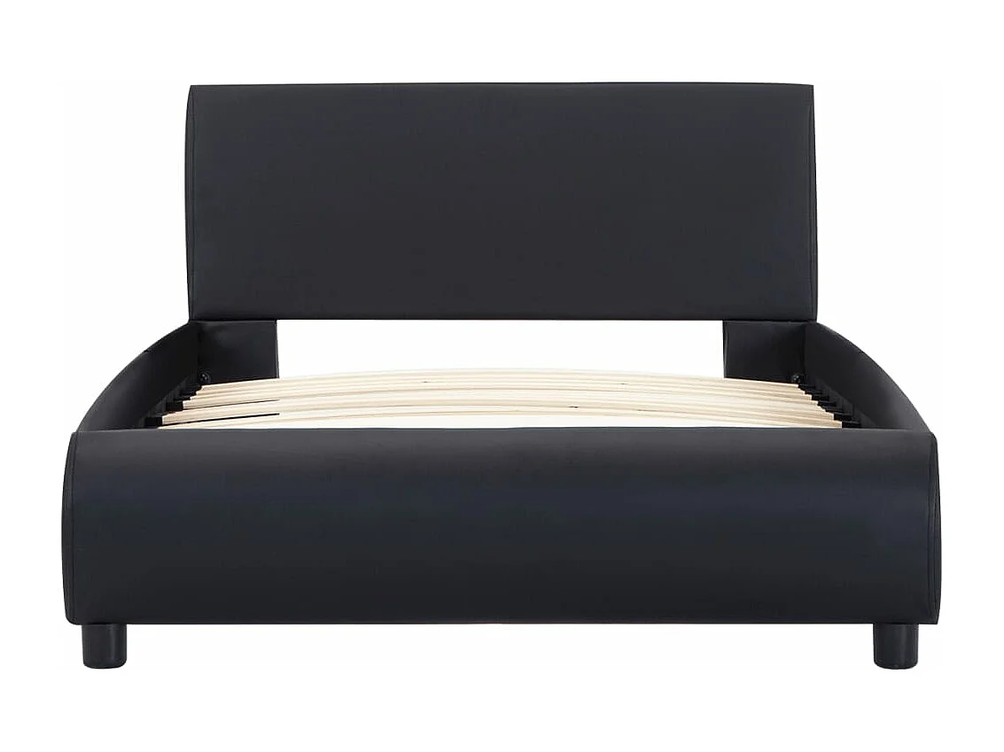 Cadre de lit avec LED Noir Similicuir 90x200 cm