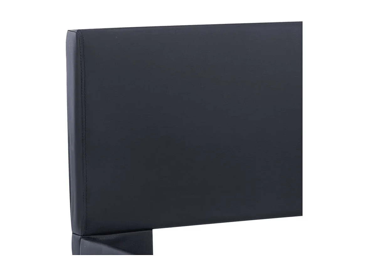 Bedframe met LED kunstleer zwart 90x200 cm