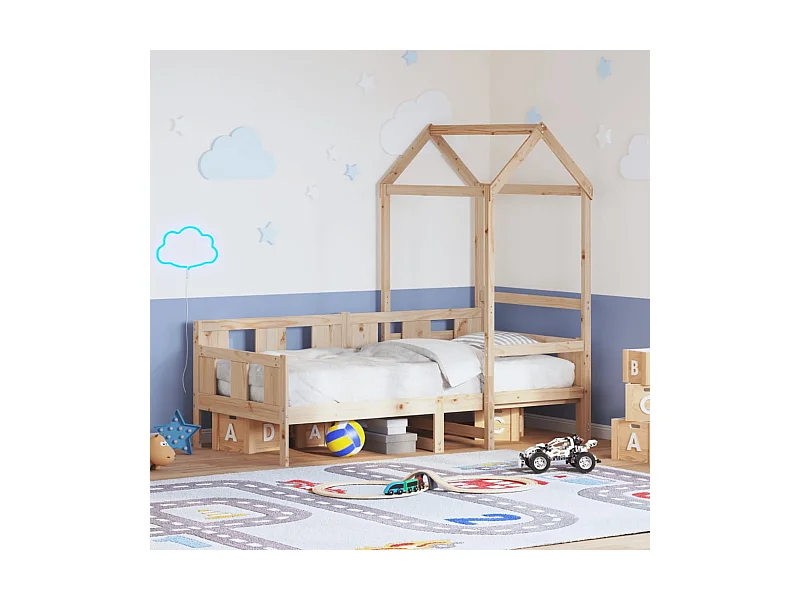 Slaapbank met huisje 90x200 cm massief grenenhout