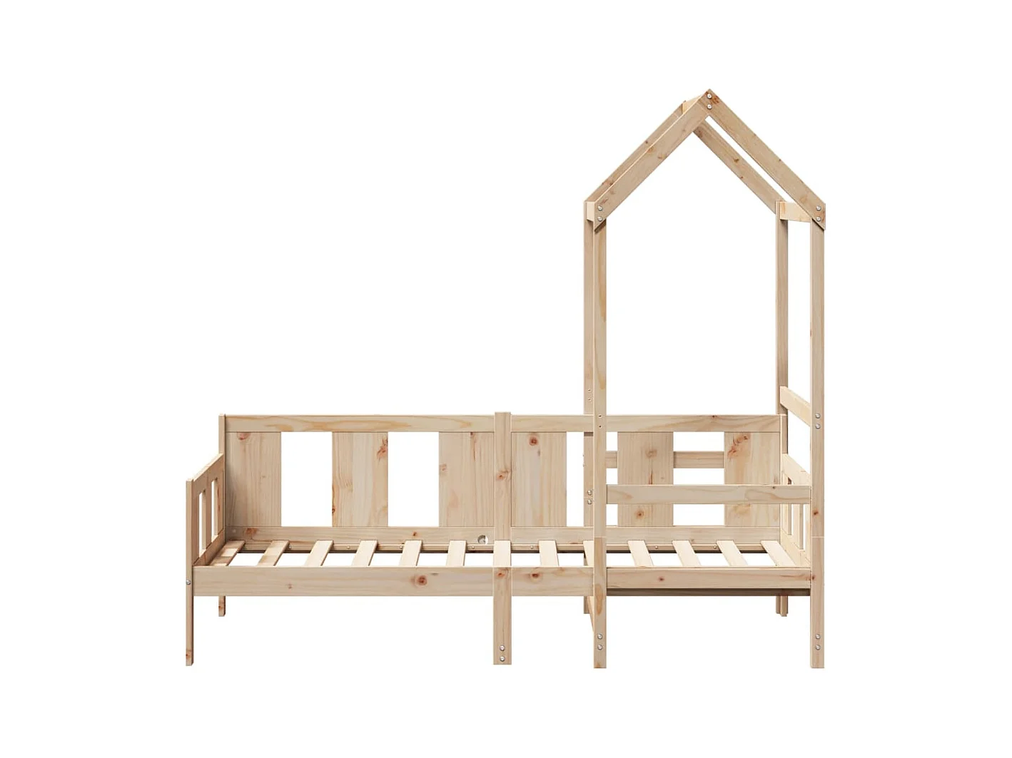 Lit de jour avec toit 90x200 cm bois de pin massif