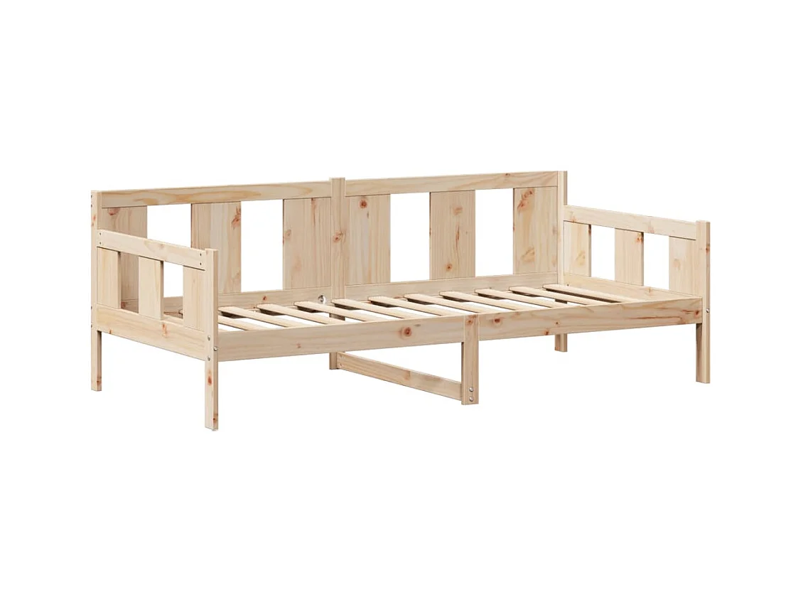 Lit de jour avec toit 90x200 cm bois de pin massif