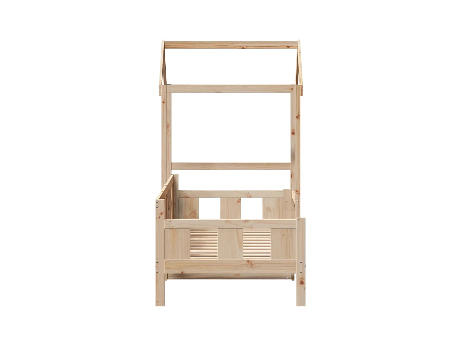 Lit de jour avec toit 90x200 cm bois de pin massif