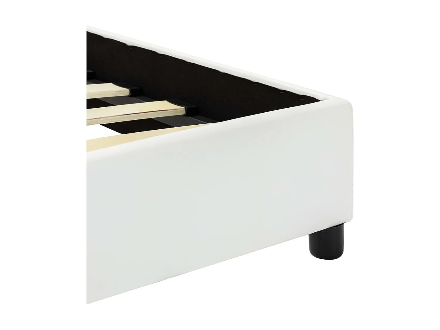 Cadre de lit Blanc Similicuir 100 x 200 cm