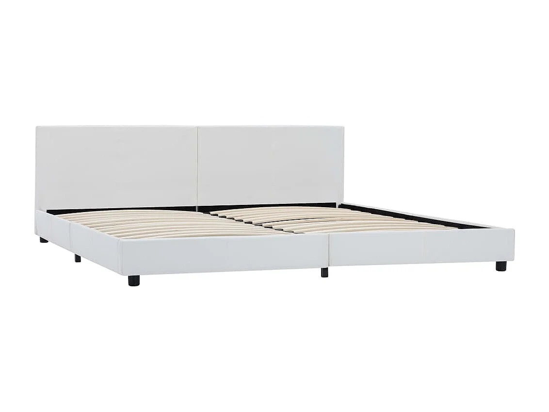 Cadre de lit Blanc Similicuir 180 x 200 cm