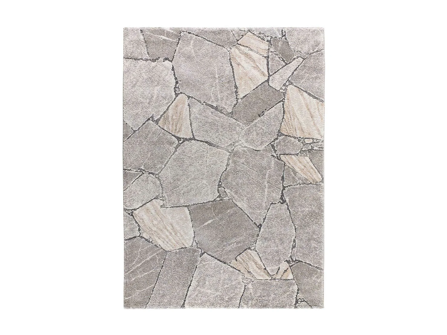 Tapis intérieur - shaggy moderne - gris - 140 x 200 cm - KIVET