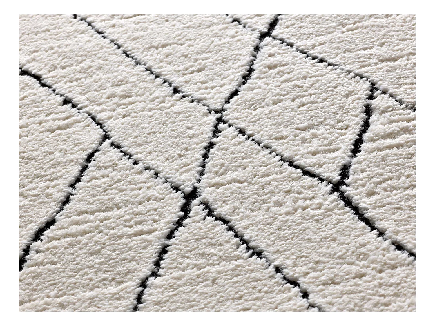 Alfombra interior  - bereber con relieve - blanco - 160 x 230 cm - TURIN