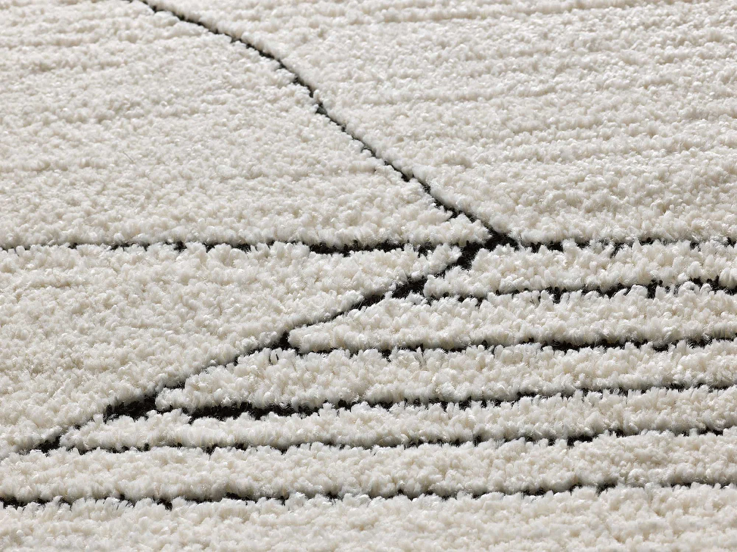 Alfombra interior  - étnico con relieve - blanco - 160 x 230 cm - TURIN