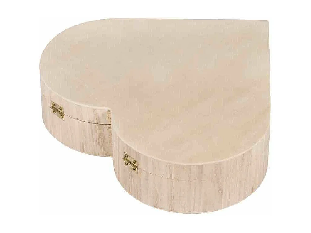 Boîte en bois 25,3 x 24 x 6 cm - coeur