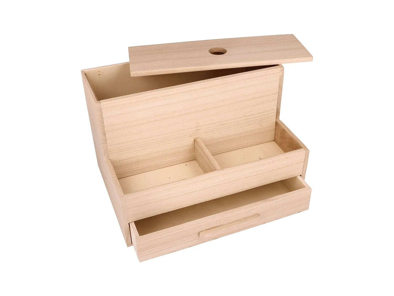 Boîte de rangement en bois 16 x 25 x 18 cm