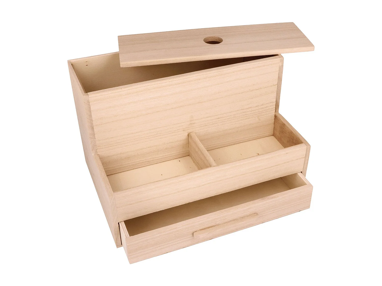 Boîte de rangement en bois 16 x 25 x 18 cm