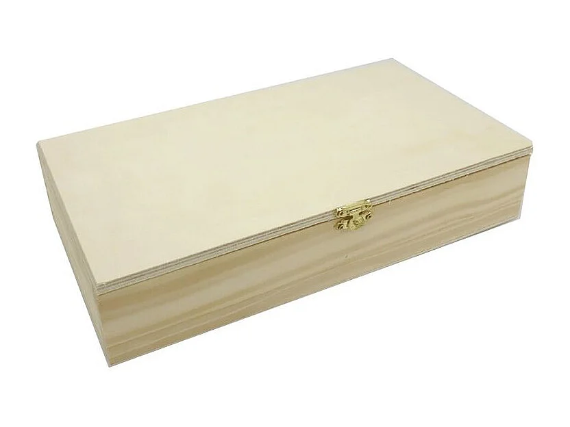 Boîte à tisane en bois 6 cases à décorer - 30 x 16 x 6 cm