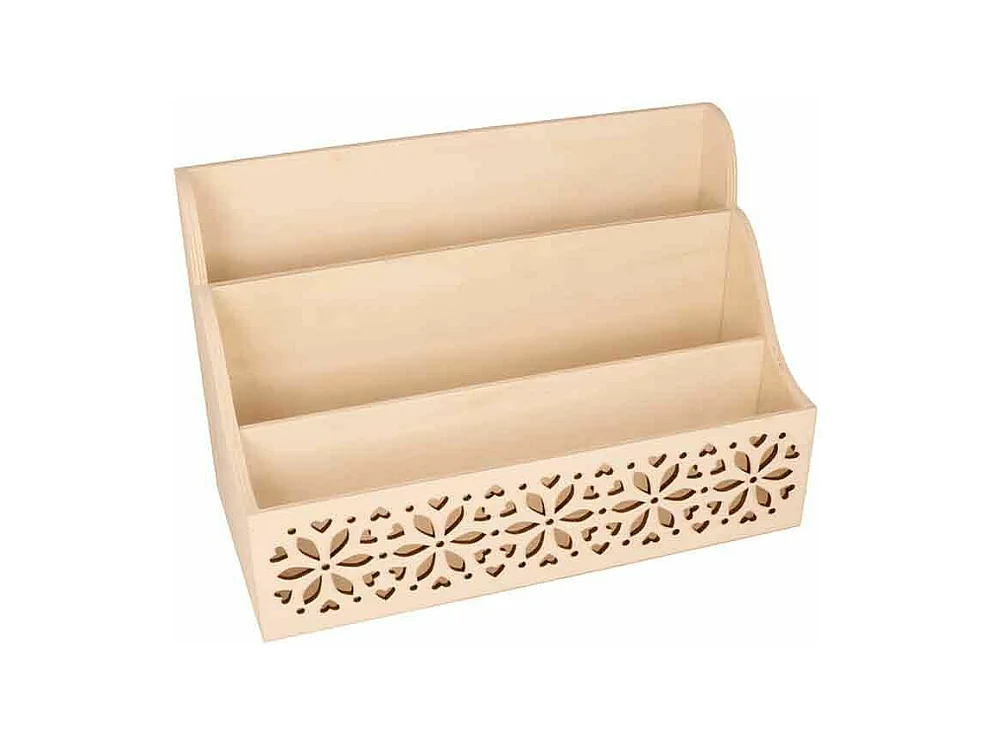 Gama de flores de correo de madera - 28 x 13.7 x 18 cm